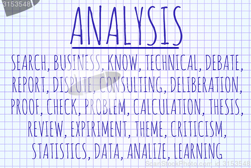 Image of Analysis word cloud