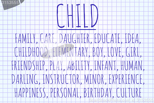 Image of Child word cloud