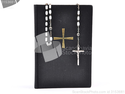 Image of Prayer book with chaplet