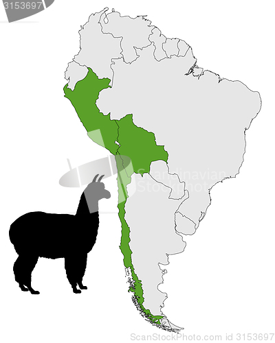 Image of Alpaca range map