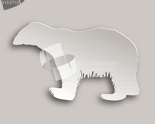 Image of Polar bear  paper style