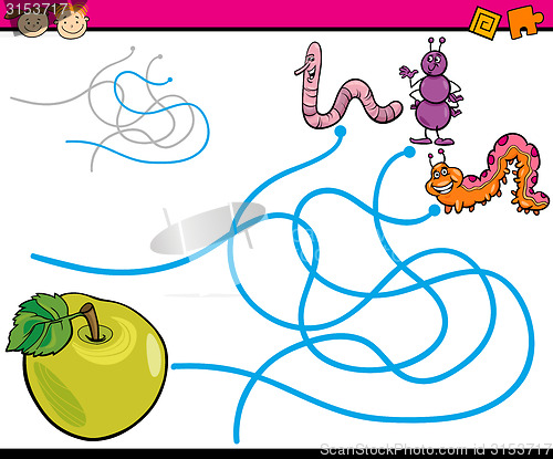 Image of paths or maze cartoon game