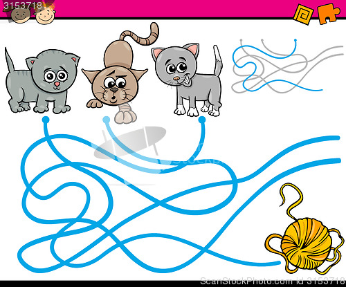 Image of paths or maze cartoon game