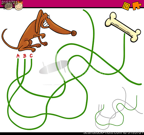 Image of path or maze cartoon game