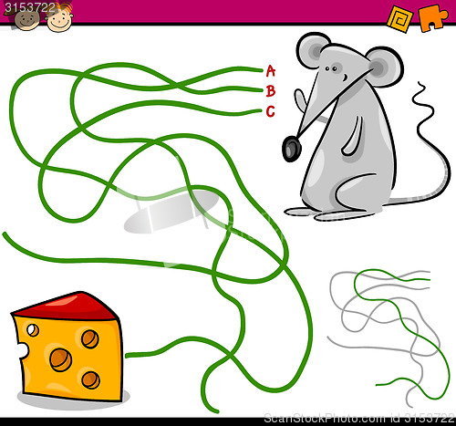 Image of path or maze cartoon game