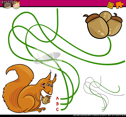 Image of path or maze cartoon game