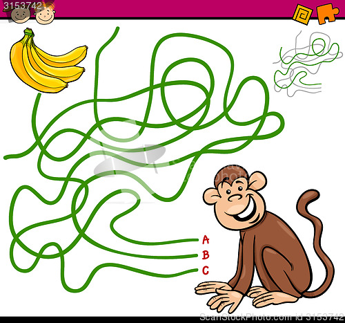 Image of path or maze cartoon game
