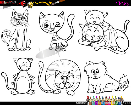 Image of people with pets coloring page
