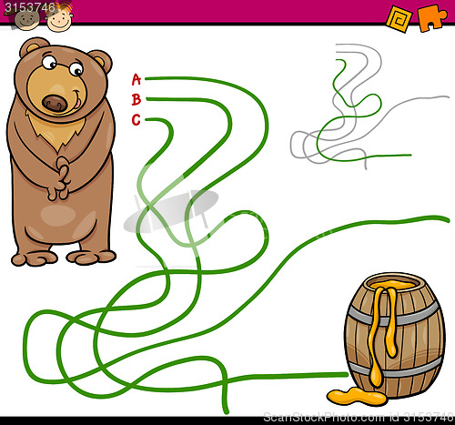 Image of path or maze cartoon game
