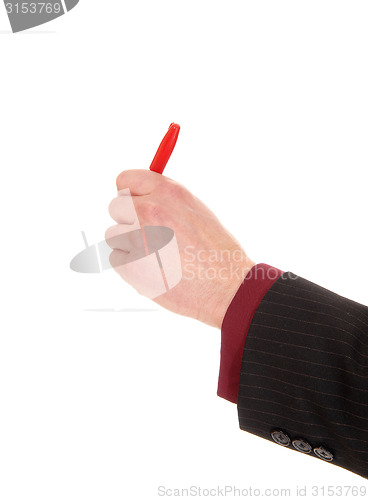 Image of Hand with writing marker.
