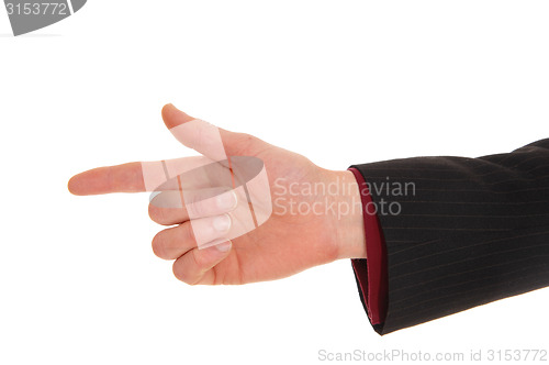 Image of Hand pointing one finger.