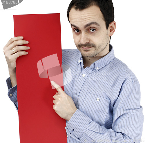 Image of Man holding a paper