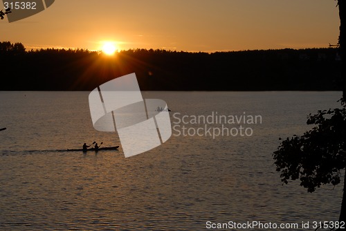 Image of sunset over the Radunskie Lake