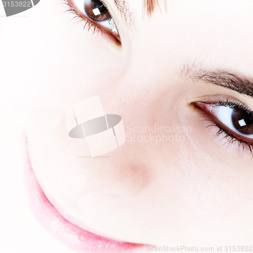 Image of Beautiful young woman face. 