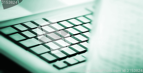 Image of Modern and stylish laptop. 