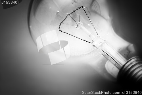 Image of Background with lit lightbulb