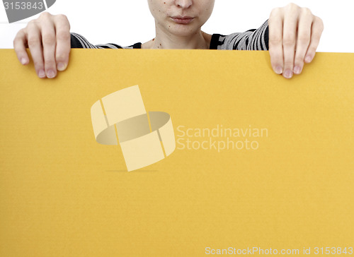 Image of Woman holding a paper