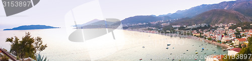 Image of Montenegro, Rafailovici. Sunset view on sea beach