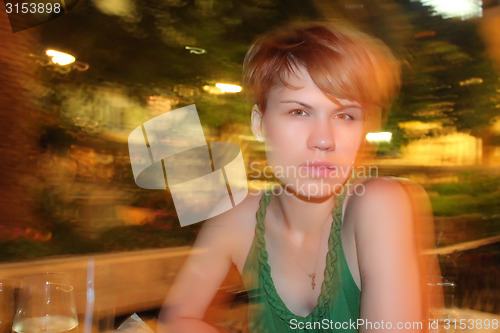 Image of Portrait of woman outdoor