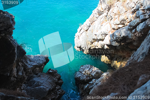 Image of Fragment coast near to Budva town.Montenegro.