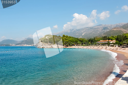 Image of Beach near the island Sveti Stefan.