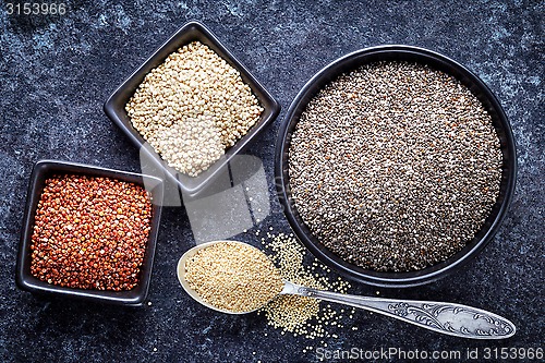 Image of various healthy seeds collection