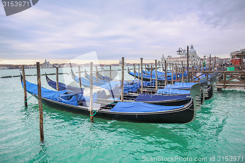 Image of Gondolas with view of Santa Maria della Salute