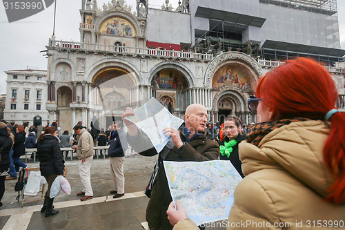 Image of Tourist group on San Marco square