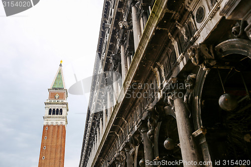 Image of Saint Mark bell tower on Piazza San Marco