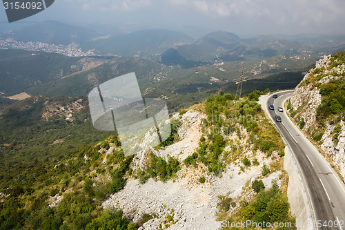 Image of The mountain road in Montenegro.