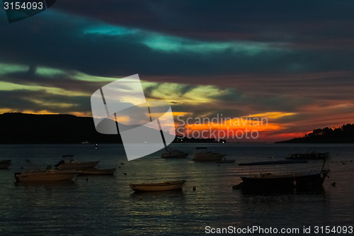 Image of The fishing boats on the beach.