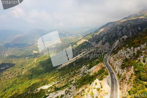 Image of The mountain road in Montenegro.