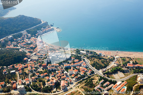 Image of Montenegro, Rafailovici. view on sea beach