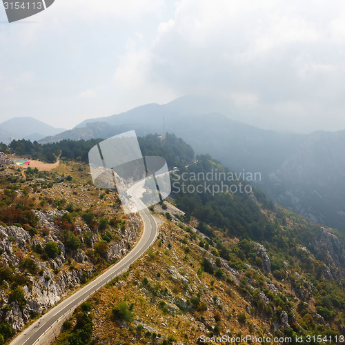 Image of The mountain road in Montenegro.