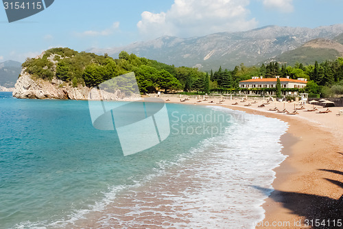 Image of Beach near the island Sveti Stefan.