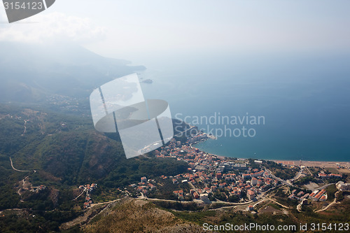 Image of Montenegro, Rafailovici. view on sea beach