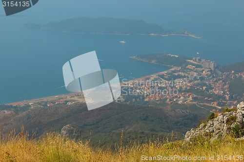 Image of Montenegro, Rafailovici. view on sea beach