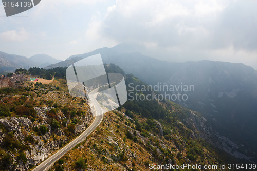 Image of The mountain road in Montenegro.