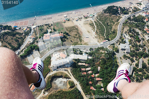 Image of Hanging human feet over the Rafailovici