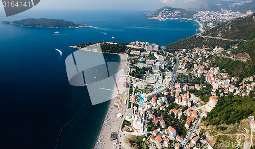 Image of Montenegro, Rafailovici. view on sea beach