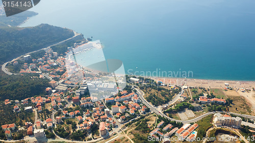 Image of Montenegro, Rafailovici. view on sea beach