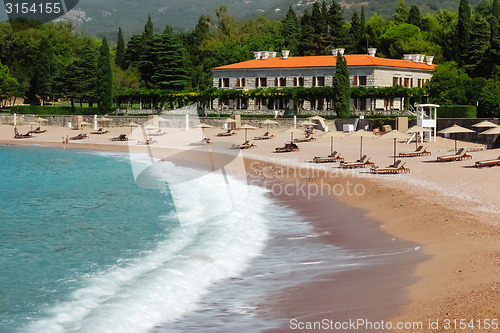 Image of Beach near the island Sveti Stefan.