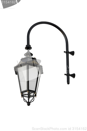 Image of Wall mounted street lamp.