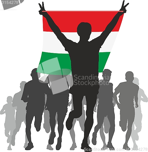 Image of Athlete with the Hungary flag