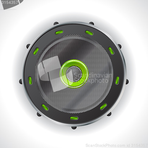 Image of Cool speaker design with green leds