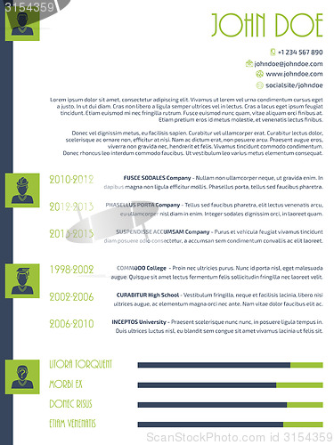 Image of Simplistic modern resume cv design