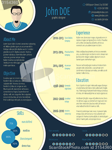 Image of Cool new modern cv resume curriculum vitae template