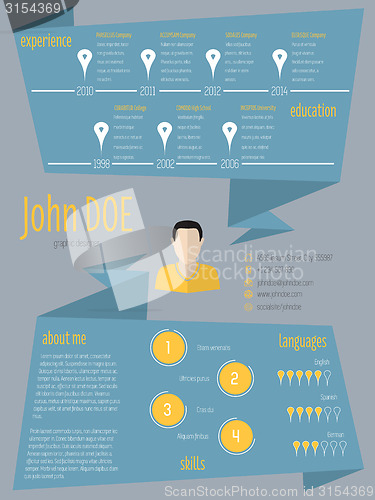 Image of Modern resume cv origami style