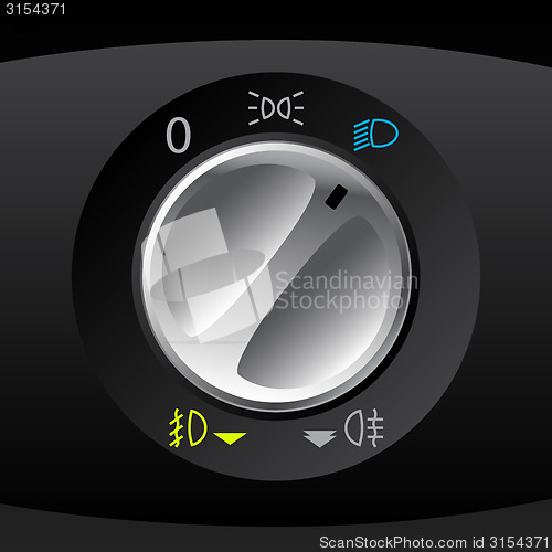 Image of Analog light control gauge for automobiles