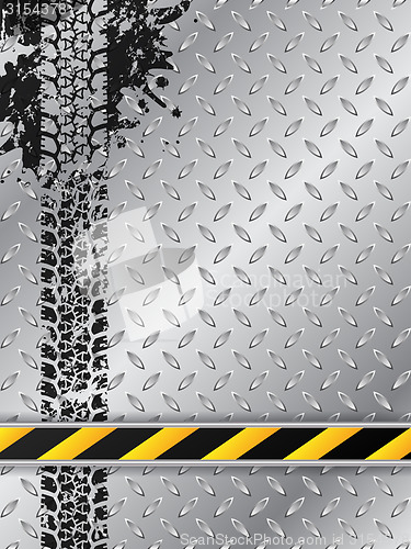 Image of Industrial brochure with tire track and striped bar